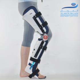 Adjustable Knee Ankle Foot Brace Support | جبيرة تثبيت قدم مع تحديد حركة الركبة